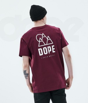 Dope Snow Daily Rise メンズ Tシャツ ボルドー | JPPQ2984