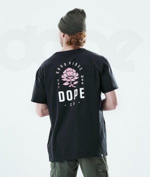 Dope Snow Daily Rose メンズ Tシャツ 黒 | JPOR2985