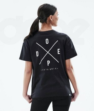 Dope Snow Regular 2X-UP レディース Tシャツ 黒 | JPCE3761