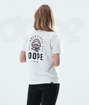 Dope Snow Regular Rose レディース Tシャツ 白 | JPSO3772