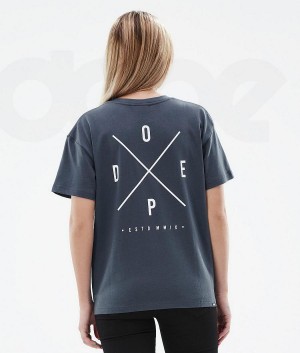 Dope Snow Standard W 2X-Up レディース Tシャツ 青 | JPOR3775