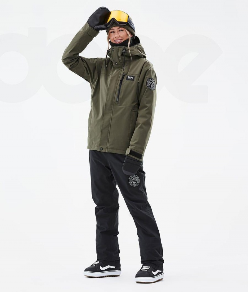 Dope Snow Blizzard W Full Zip レディース スノーボードジャケット オリーブ 緑 | JPUT3465