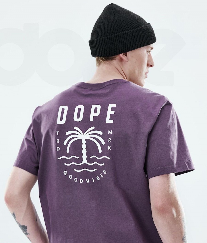 Dope Snow Daily Palm メンズ Tシャツ 紫 | JPSO2982