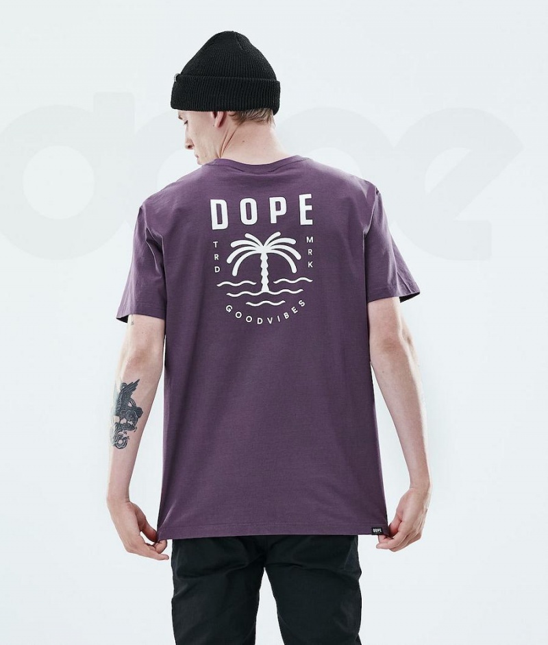 Dope Snow Daily Palm メンズ Tシャツ 紫 | JPSO2982