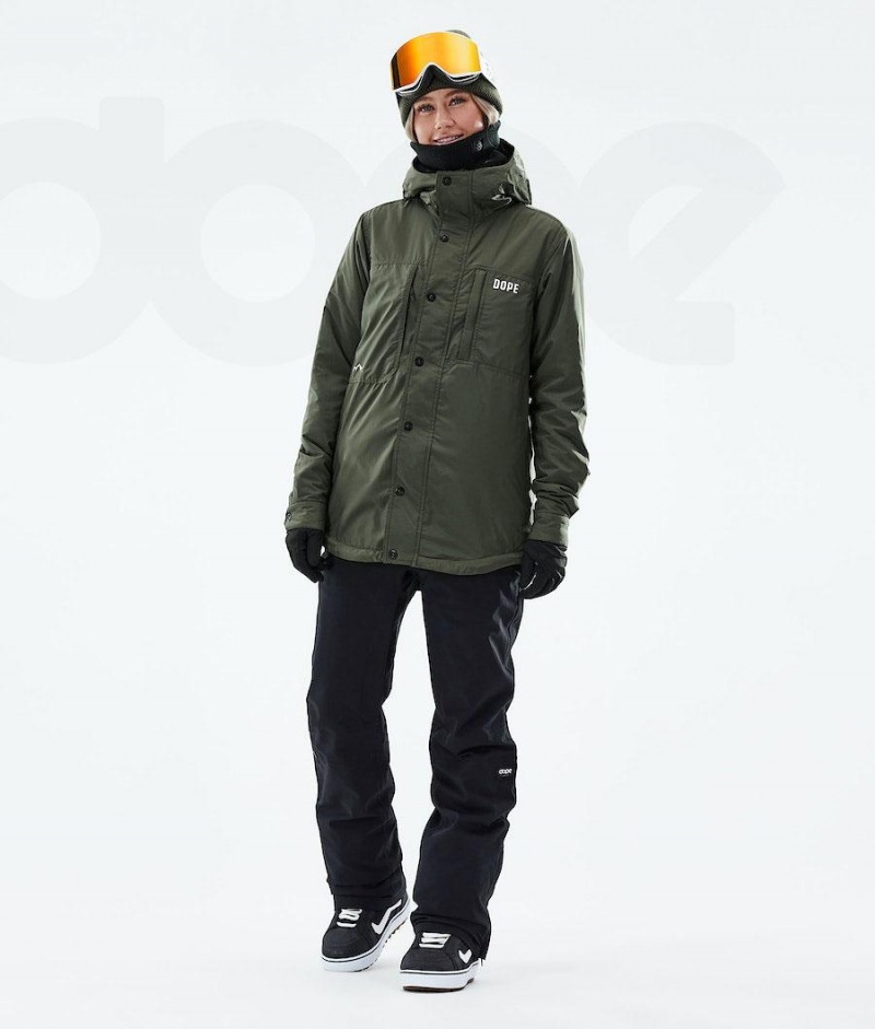 Dope Snow Insulated W レディース スノーボードジャケット オリーブ 緑 | JPPQ3487