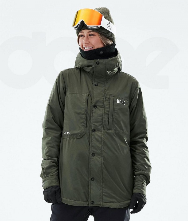 Dope Snow Insulated W レディース スノーボードジャケット オリーブ 緑 | JPPQ3487