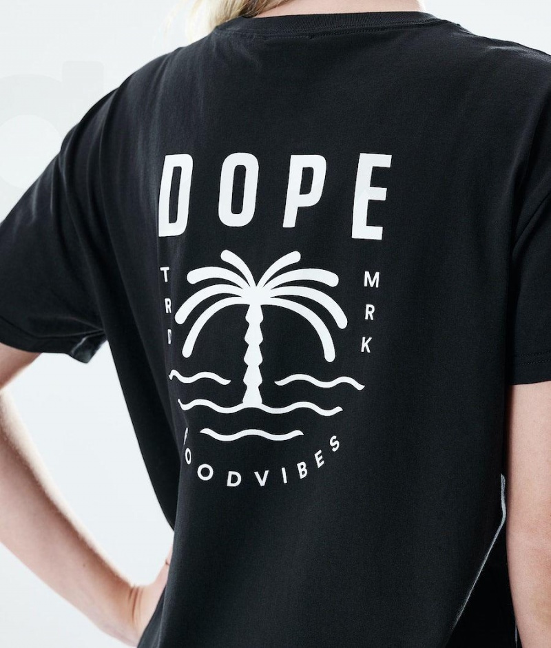 Dope Snow Regular Palm レディース Tシャツ 黒 | JPJJ3766