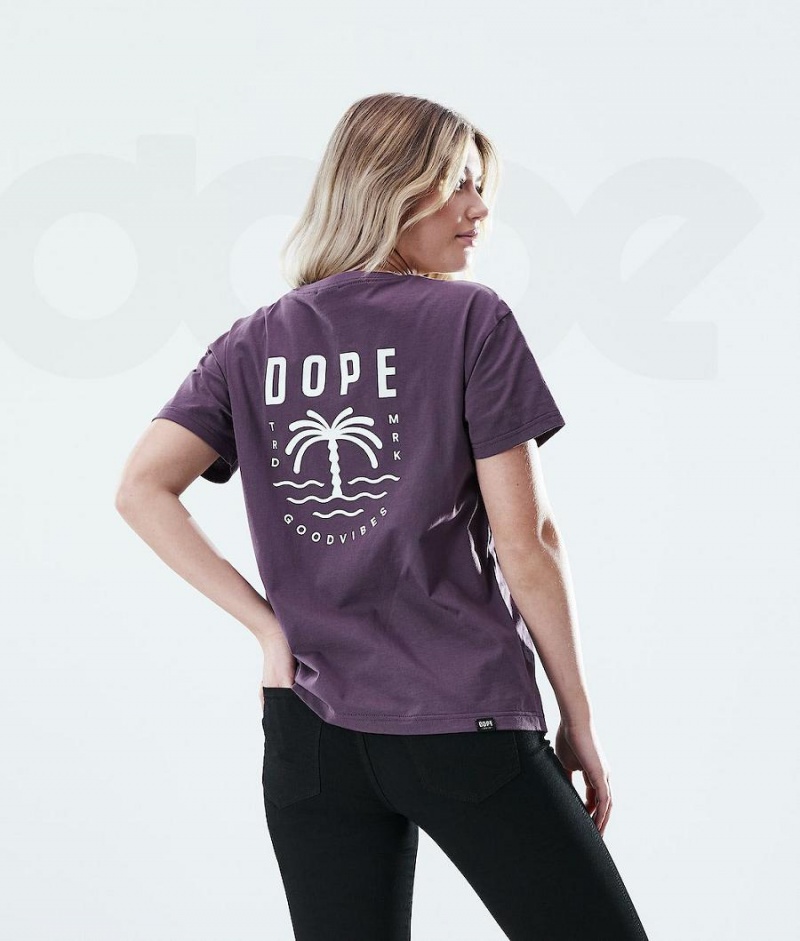 Dope Snow Regular Palm レディース Tシャツ 紫 | JPKI3765