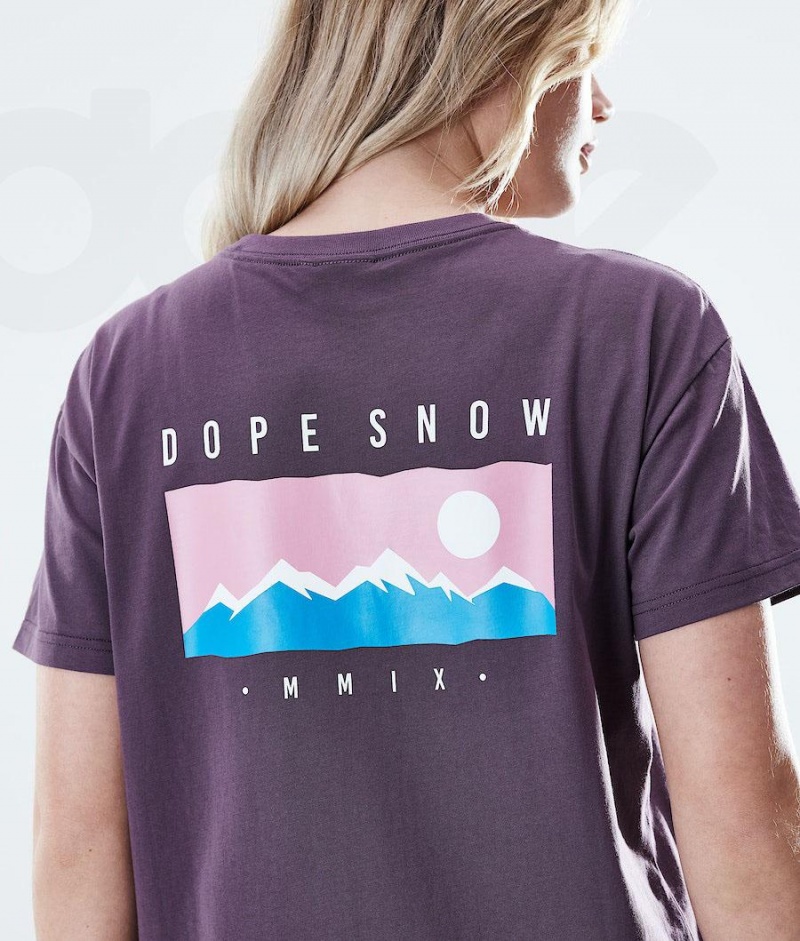 Dope Snow Regular Range レディース Tシャツ 紫 | JPFM3770