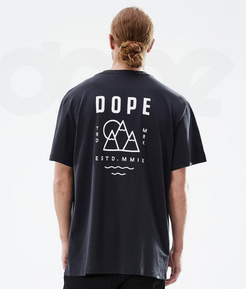 Dope Snow Standard Summit メンズ Tシャツ 黒 | JPFM2998