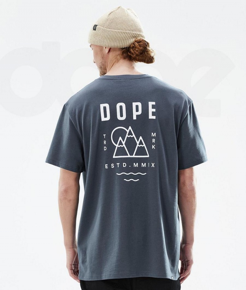 Dope Snow Standard Summit メンズ Tシャツ 青 | JPGL2997